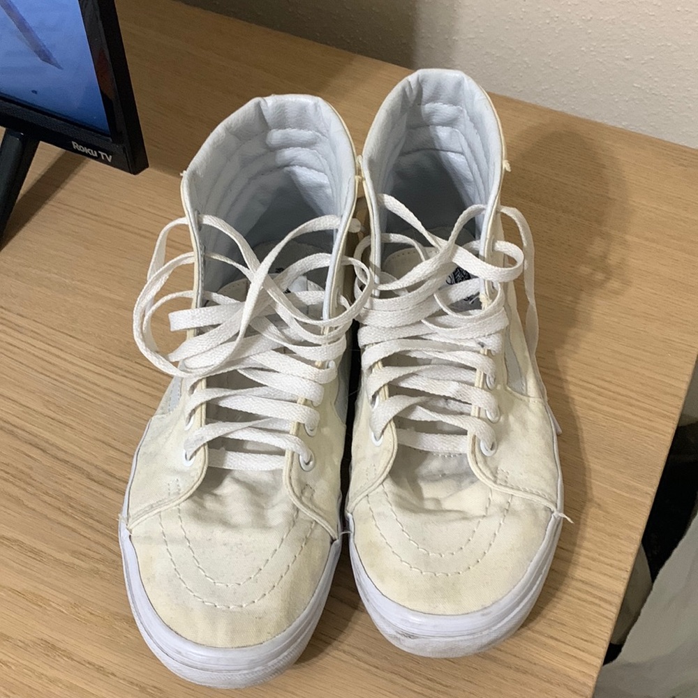 White high top Vans